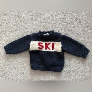 The Blueberry Hill Ski Knit Sweater Jumper Navy Red 12-24M